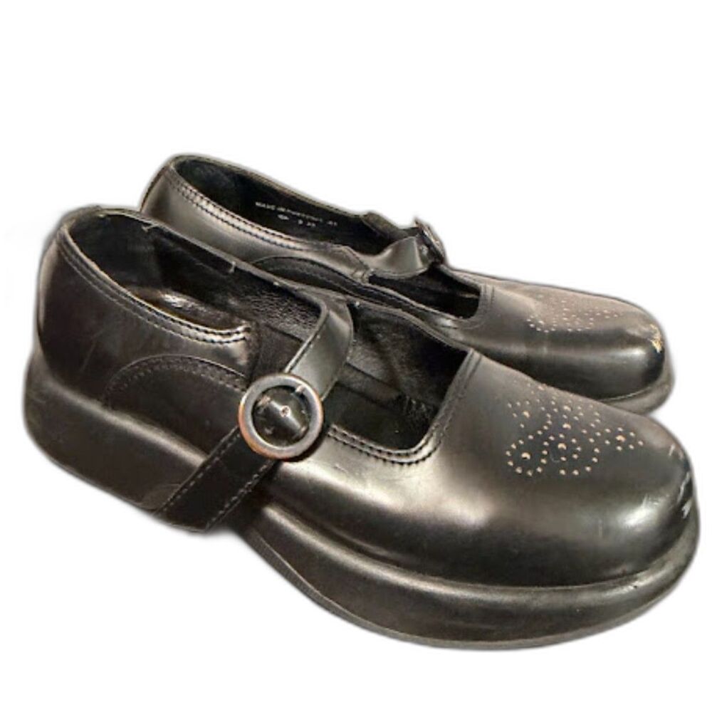 Dansko Women's Jade Mary Jane Shoe Size 41 Black Leather Comfort Strap Cottage